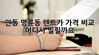 안동 명륜동 렌트카 가격 비교: 어디서 빌릴까요?
